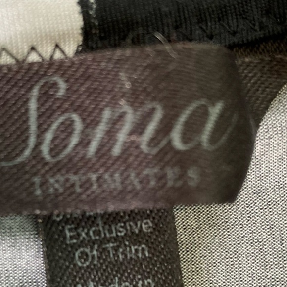 Soma Intimates Chemise Black with White Hearts Lace Mesh Details (Size L) - Picture 12 of 16